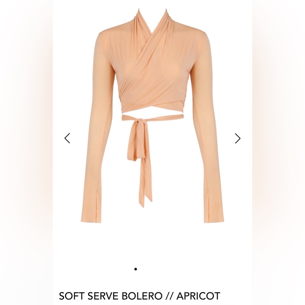 Soft Serve Apricot Wrap Crop Top